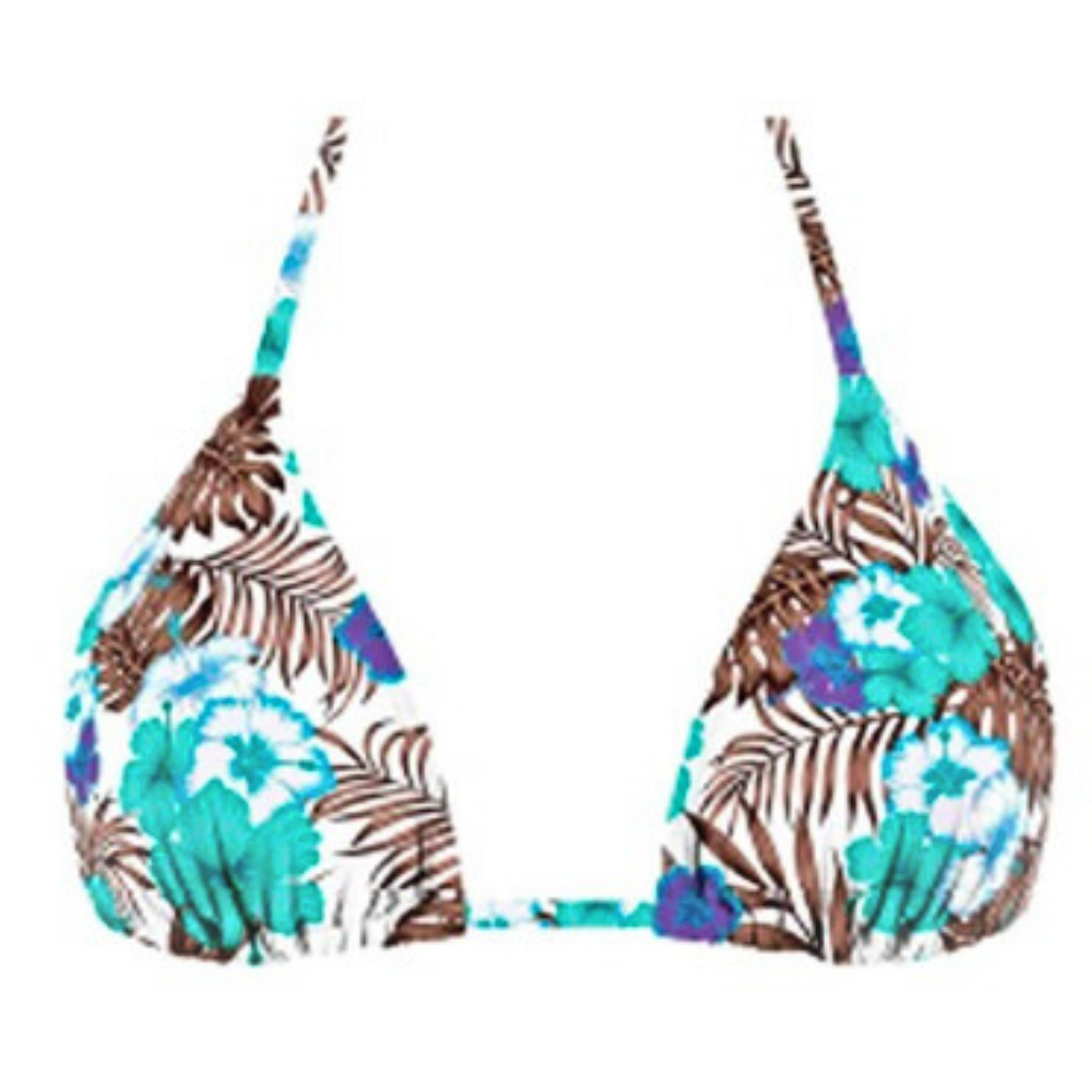 Haut maillot de bain triangle imprimé BLEU TROPICAL
