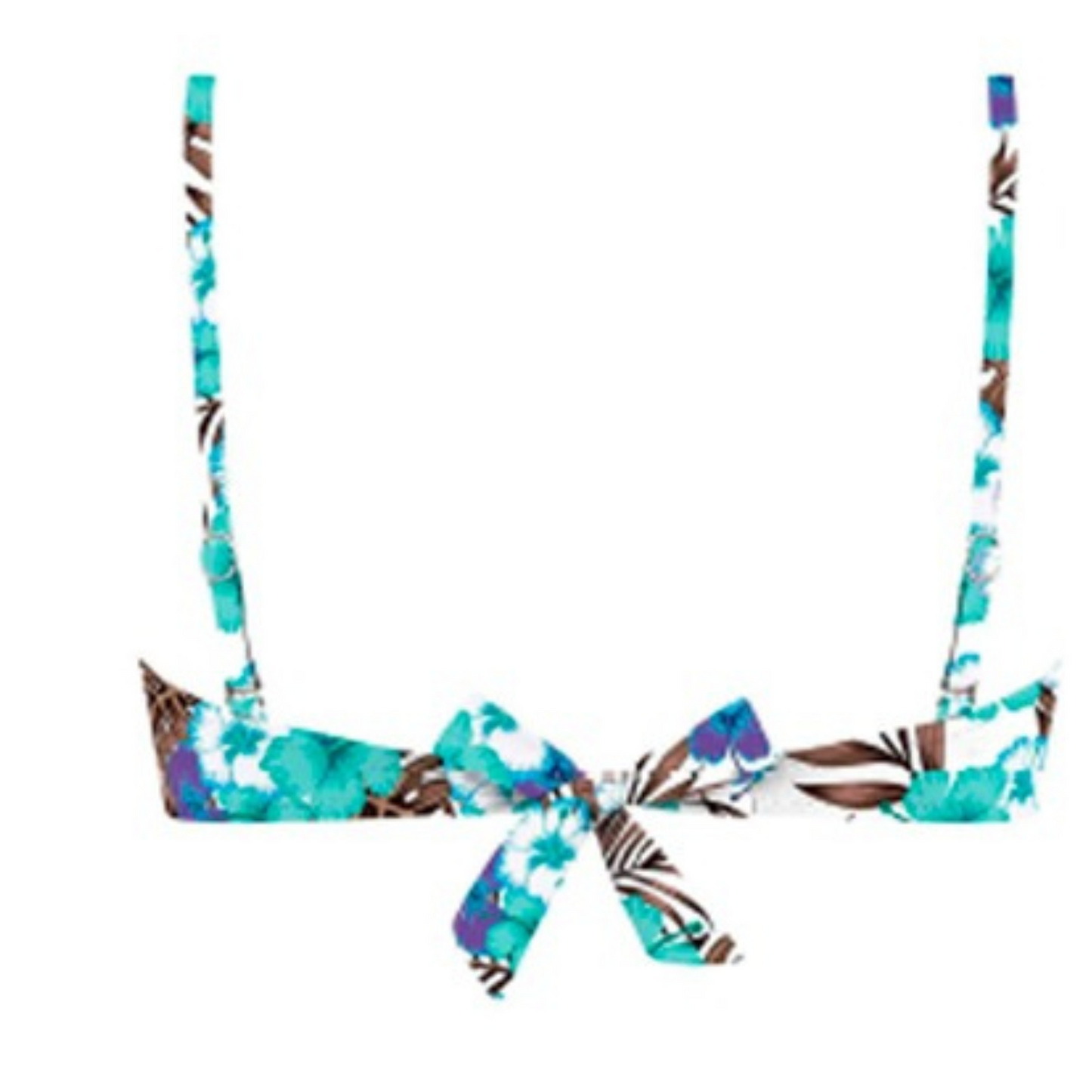 Haut maillot de bain balconnet imprimé BLEU TROPICAL