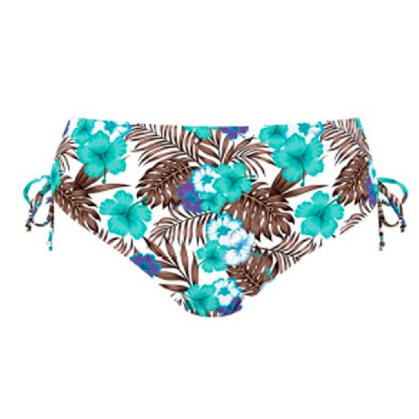 Bas maillot de bain taille haute BLEU TROPICAL