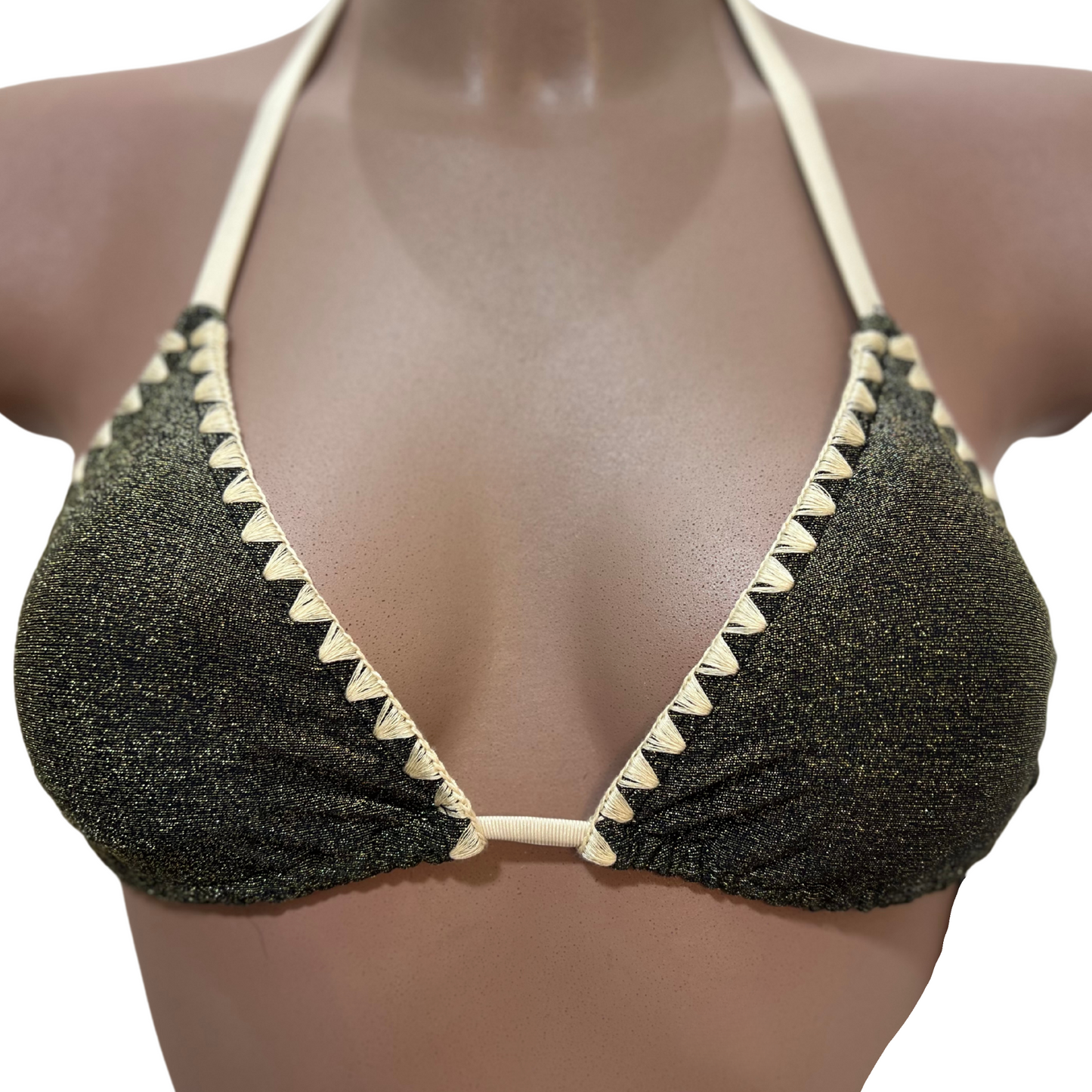 Haut maillot de bain 2pièces triangle LÉA GOLD