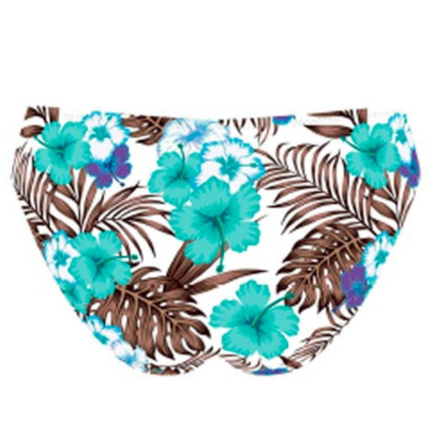 Bas maillot de bain classique imprimé BLEU TROPICAL