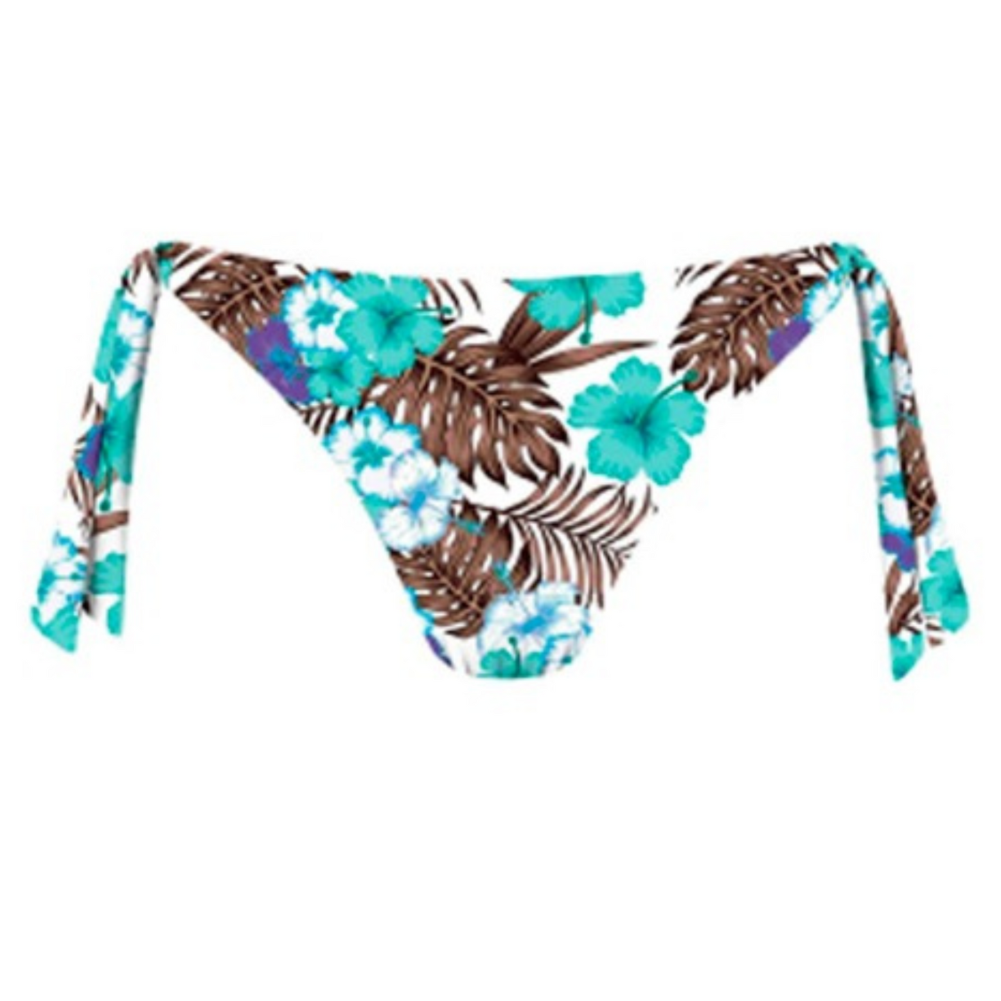 Bas maillot de bain tanga noué imprimé BLEU TROPICAL