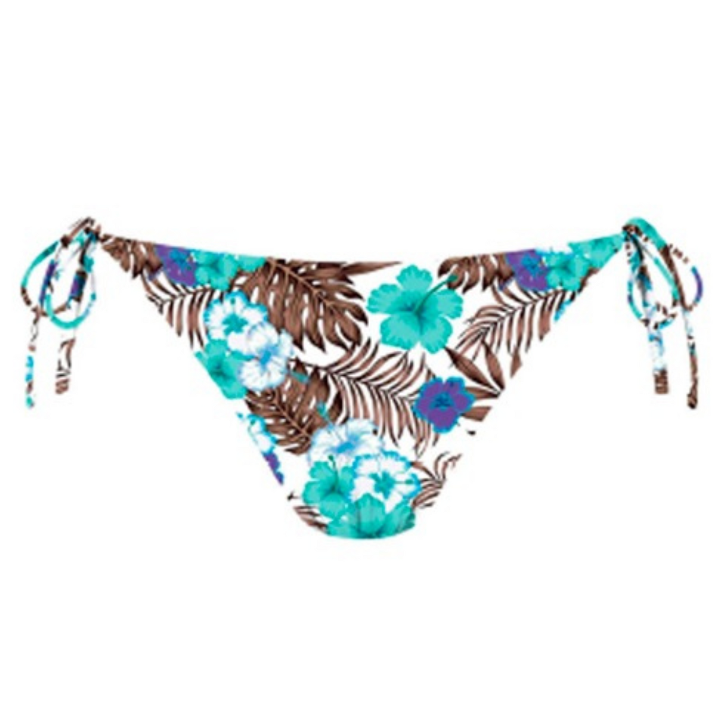 Bas maillot de bain culotte noué imprimé BLEU TROPICAL