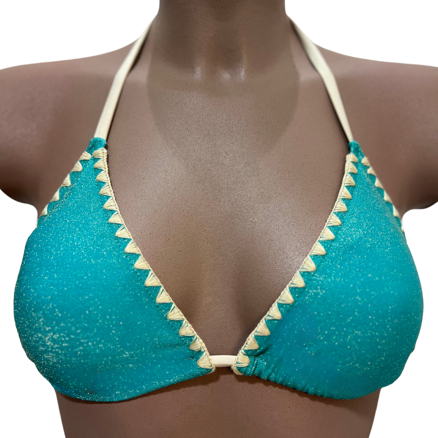 Haut maillot de bain 2pièces triangle LÉA GOLD