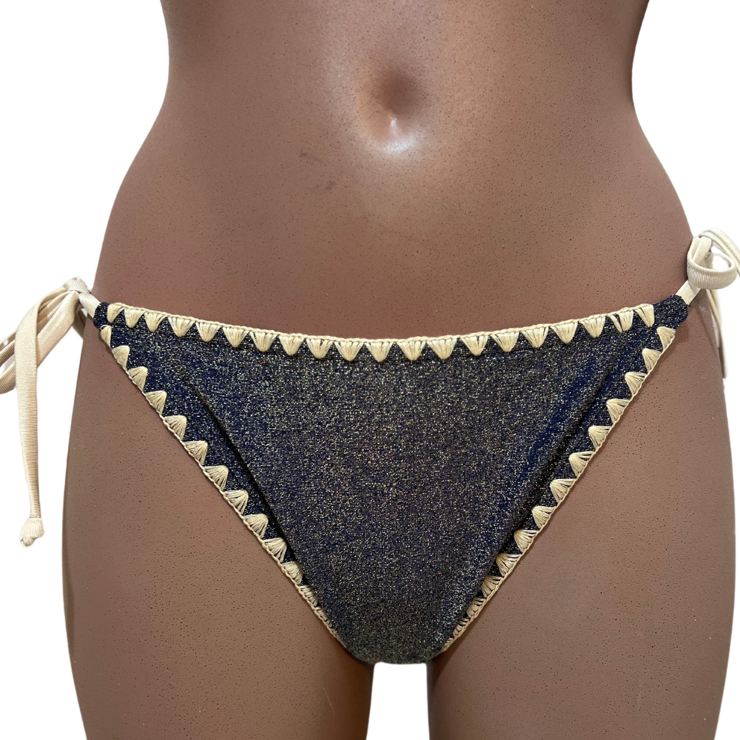 Bas maillot de bain 2pièces culotte noué LEA GOLD