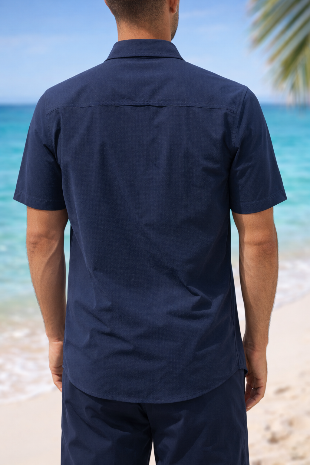Chemise SEERSUCKER - Sun Project - Marine