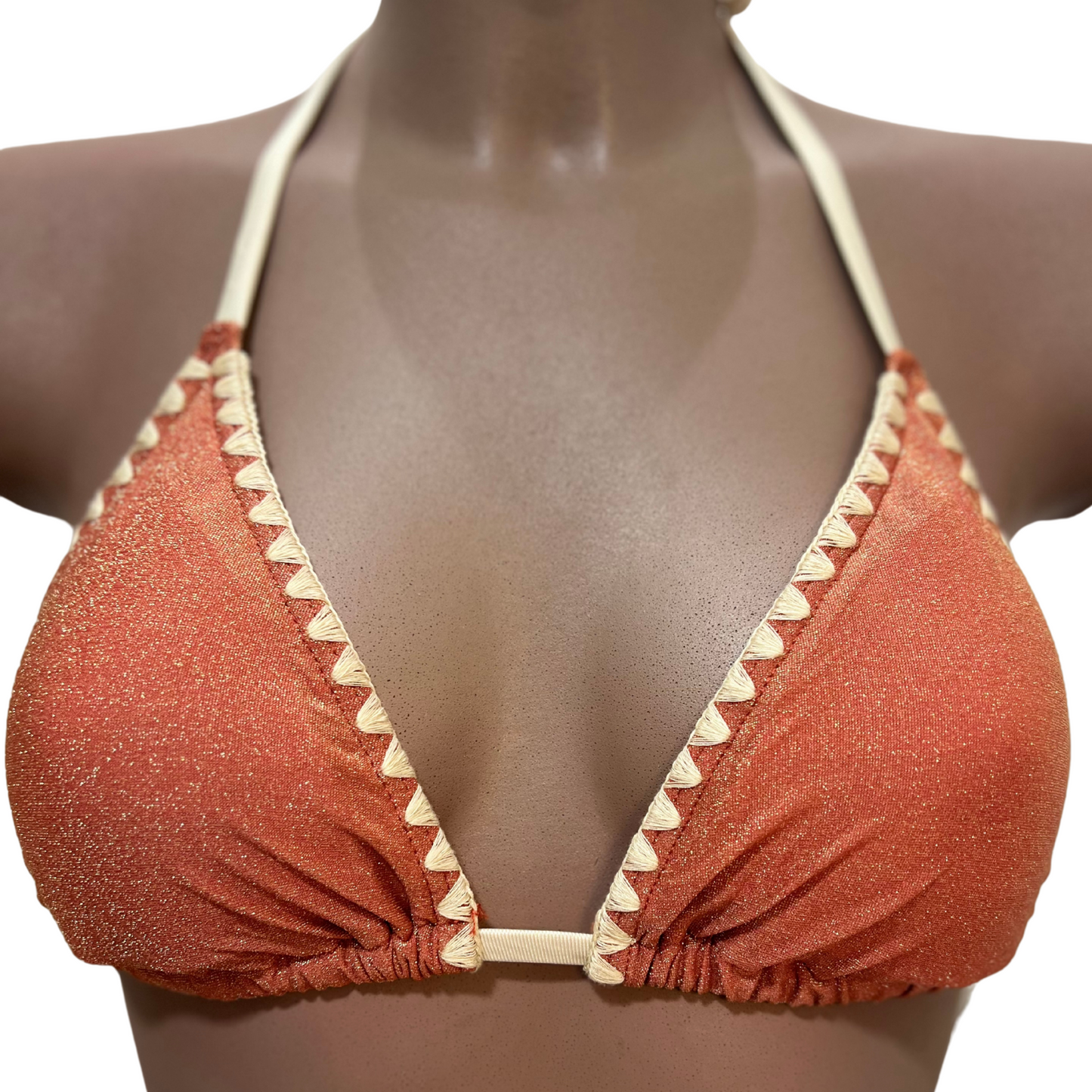 Haut maillot de bain 2pièces triangle LÉA GOLD