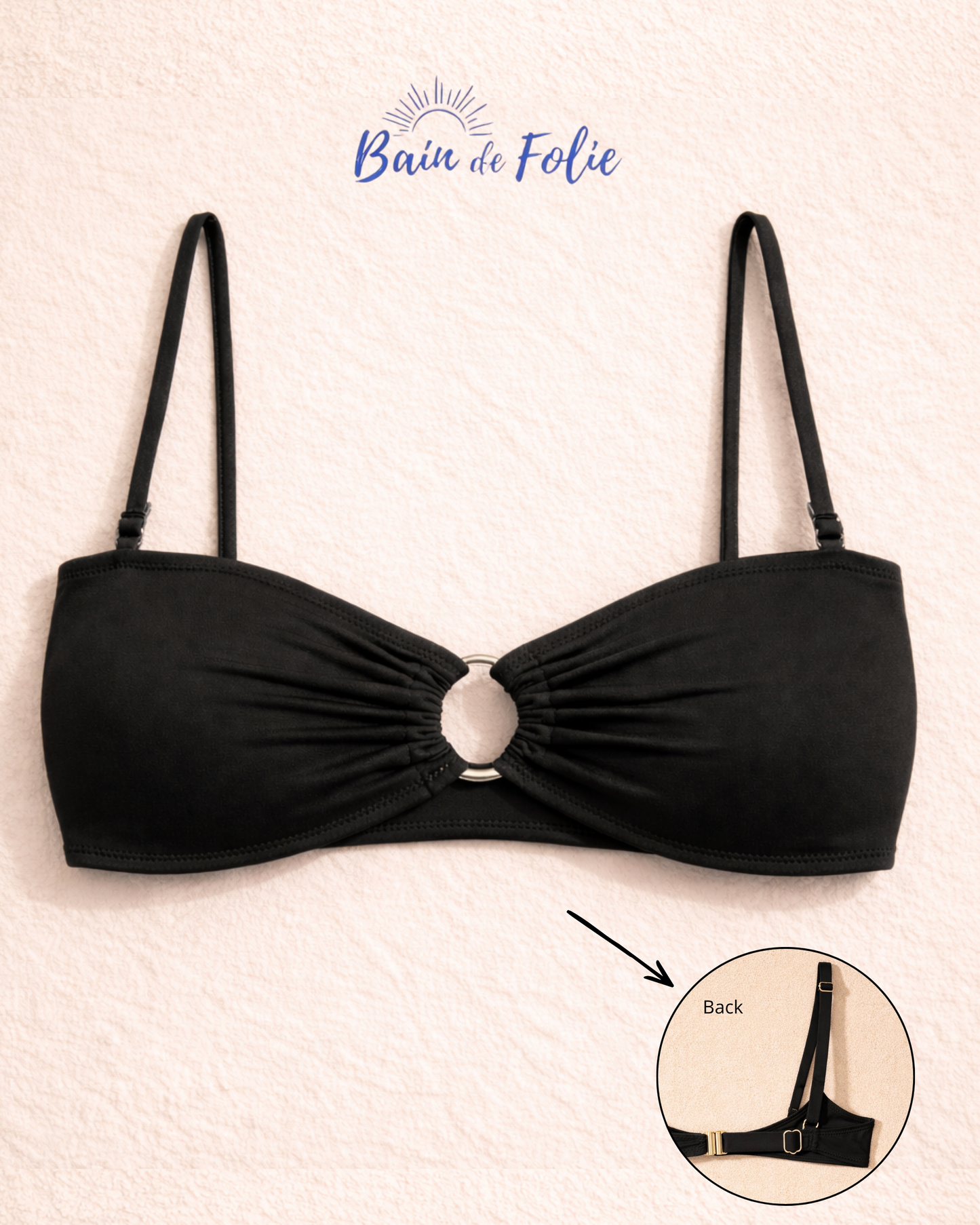 Haut Bandeau souple - Bain de folie - Noir