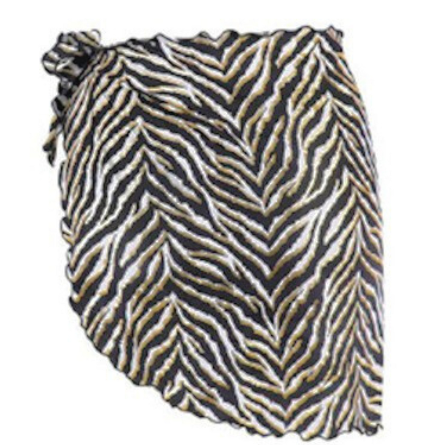 Paréo de plage court imprimé ZEBRE