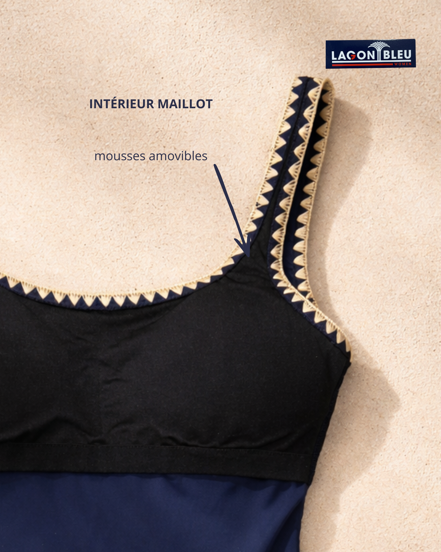 Maillot de bain 1pièces - Lagon Bleu - Unicolore