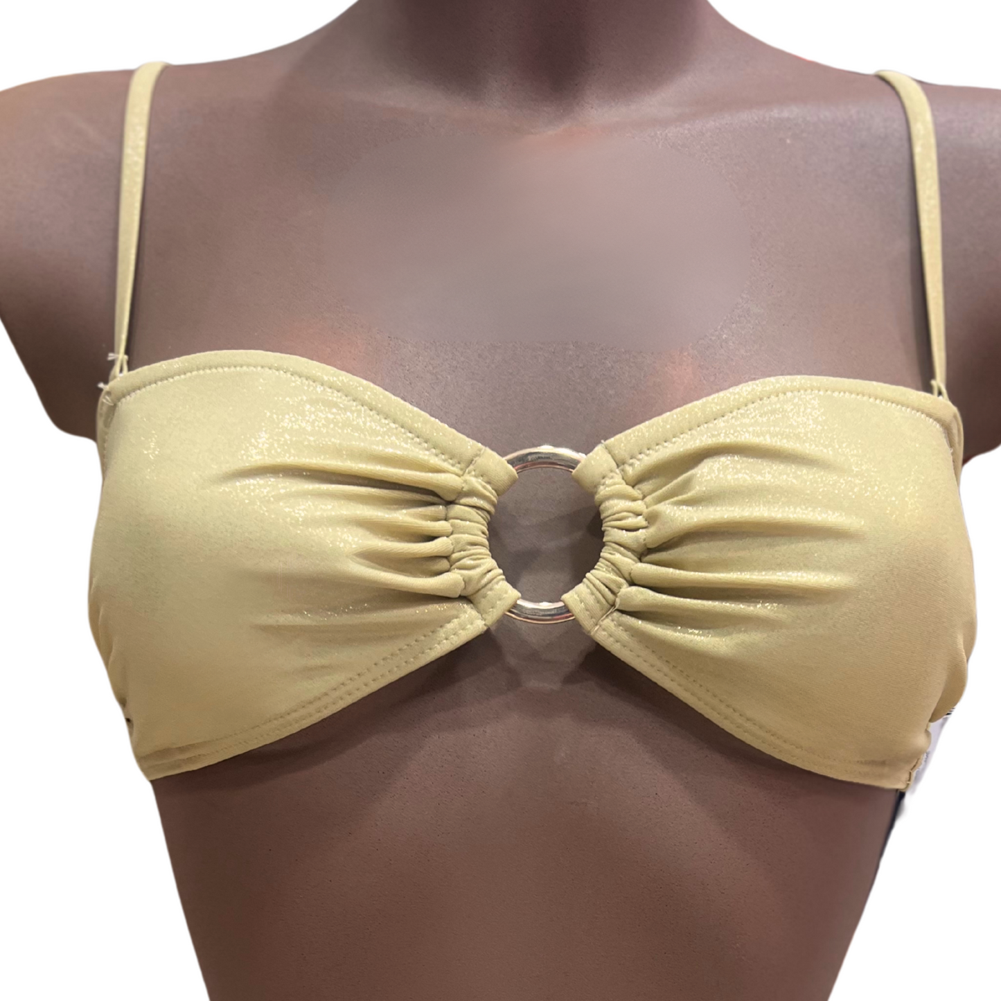 Haut maillot de bain 2pièces bandeau lamé LAETITIA