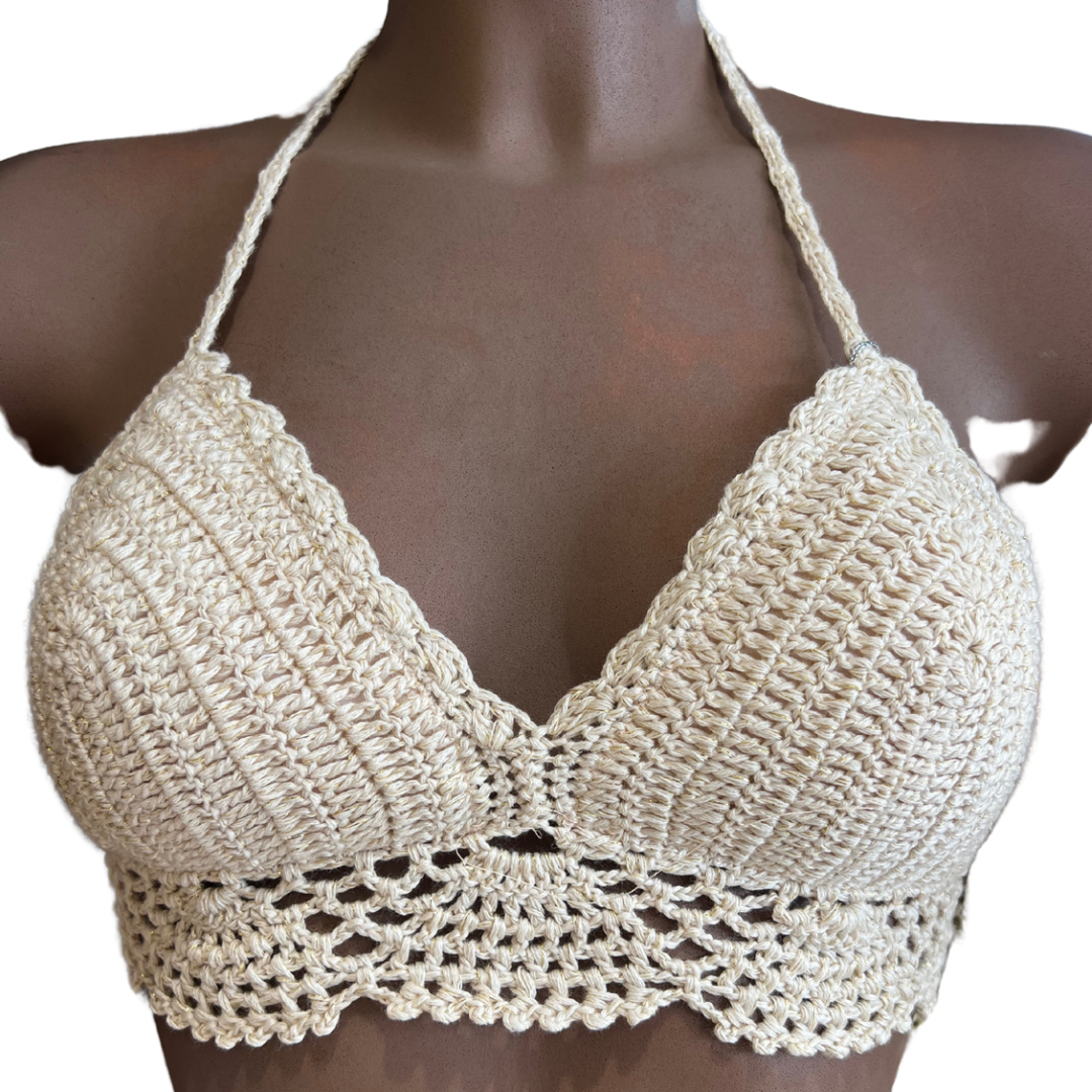 Haut maillot de bain crochet femme