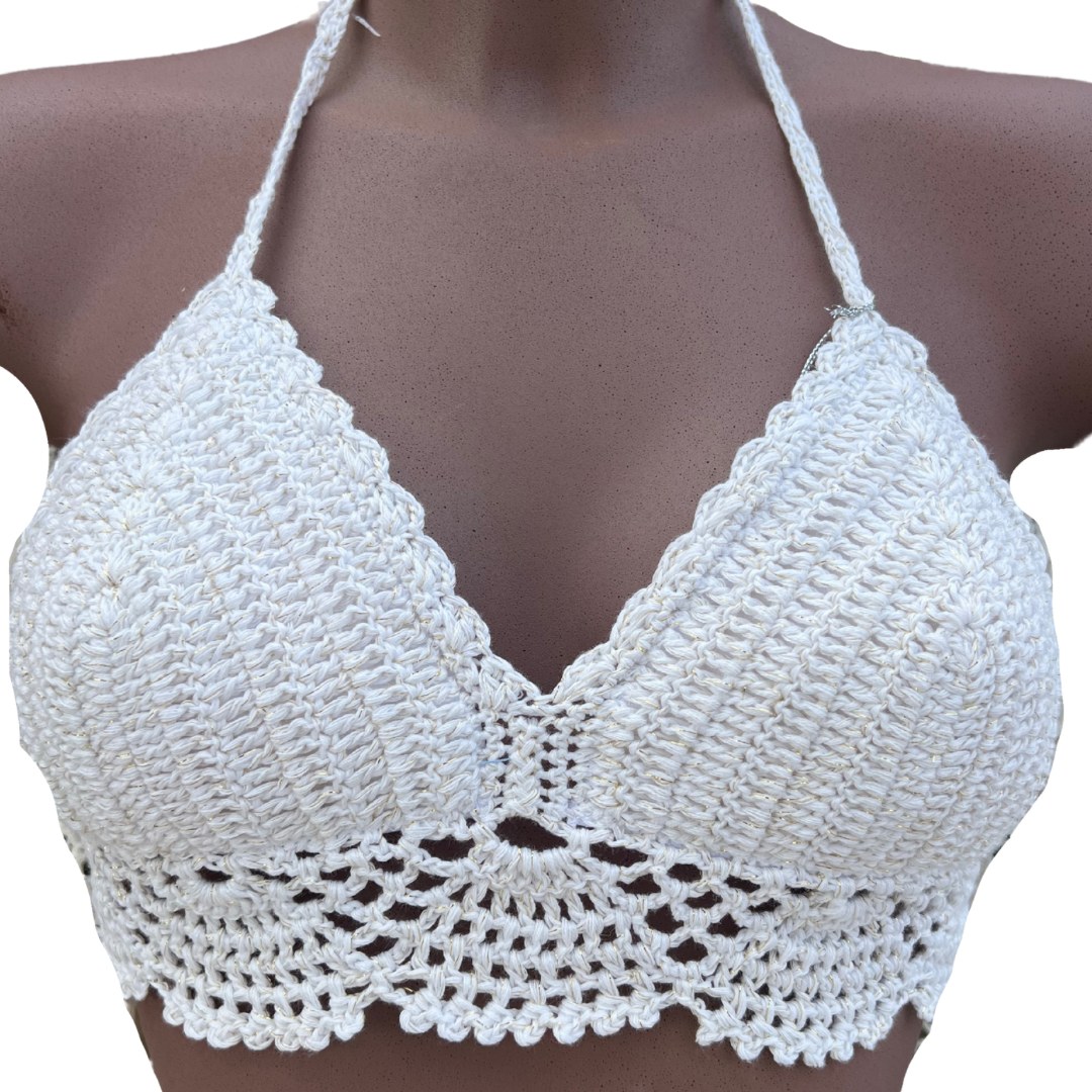 Haut maillot de bain crochet femme