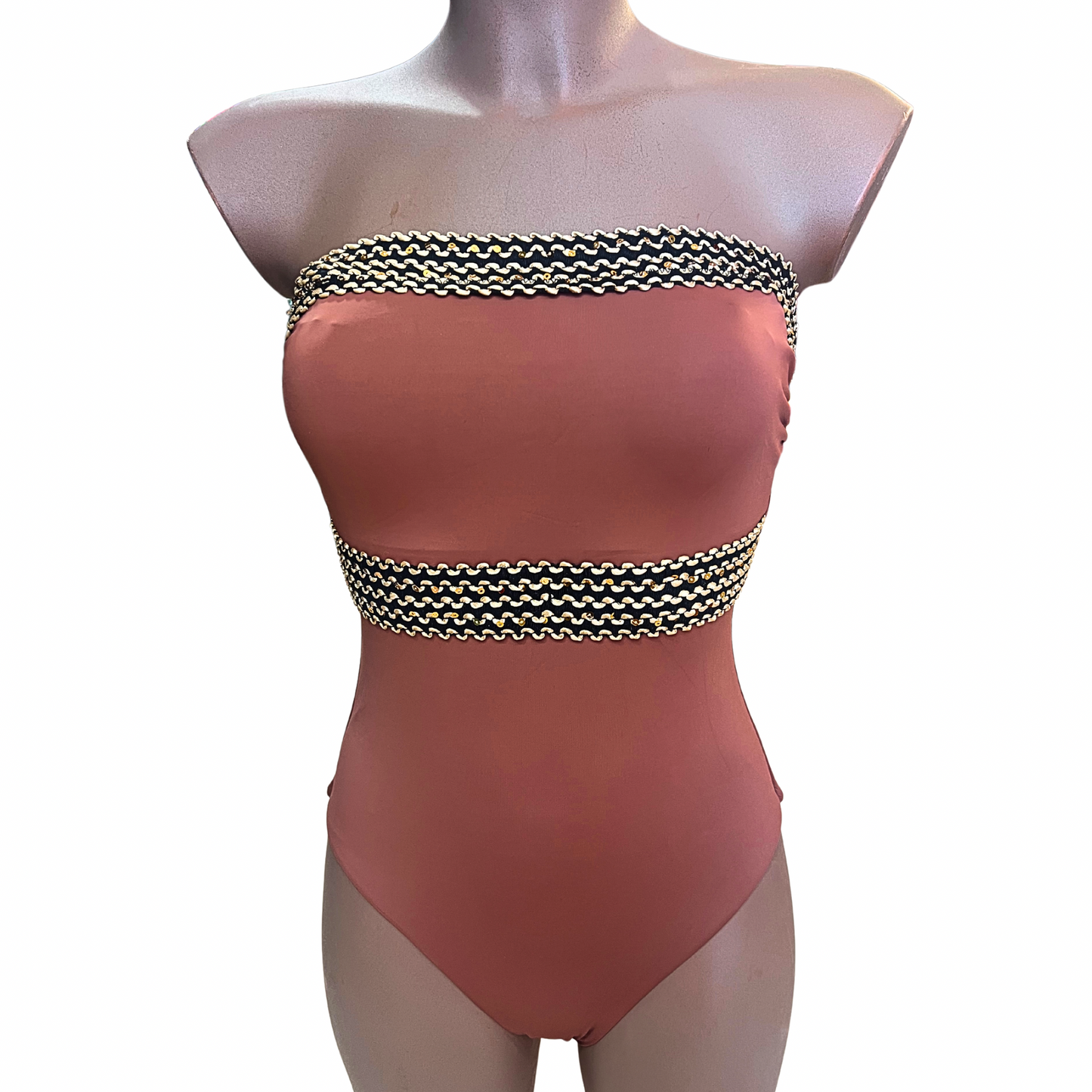 Maillot bustier limé JULIA