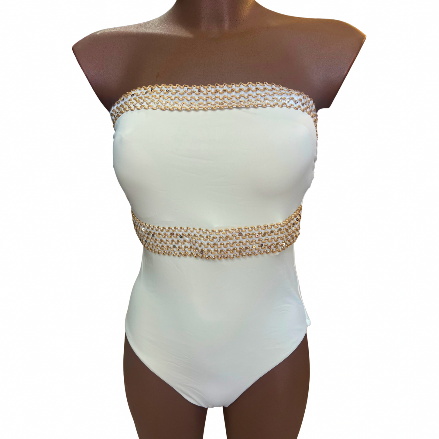 Maillot bustier limé JULIA