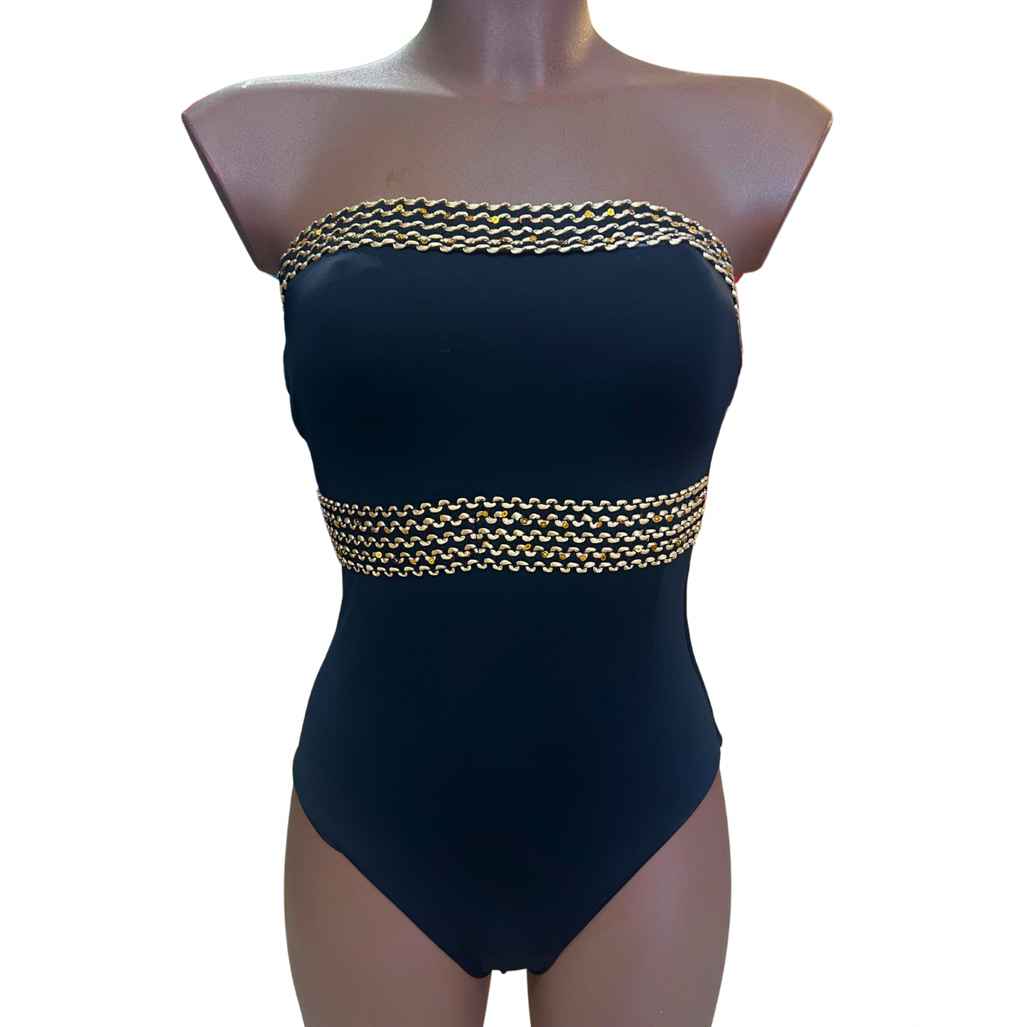 Maillot bustier limé JULIA