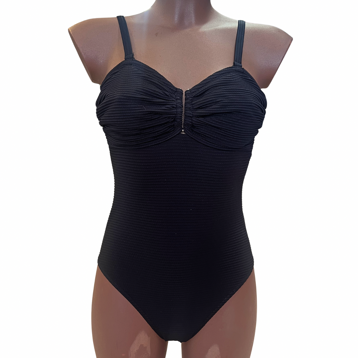 Maillot de bain 1 pièce bonnet profond gaufré CAMILLE