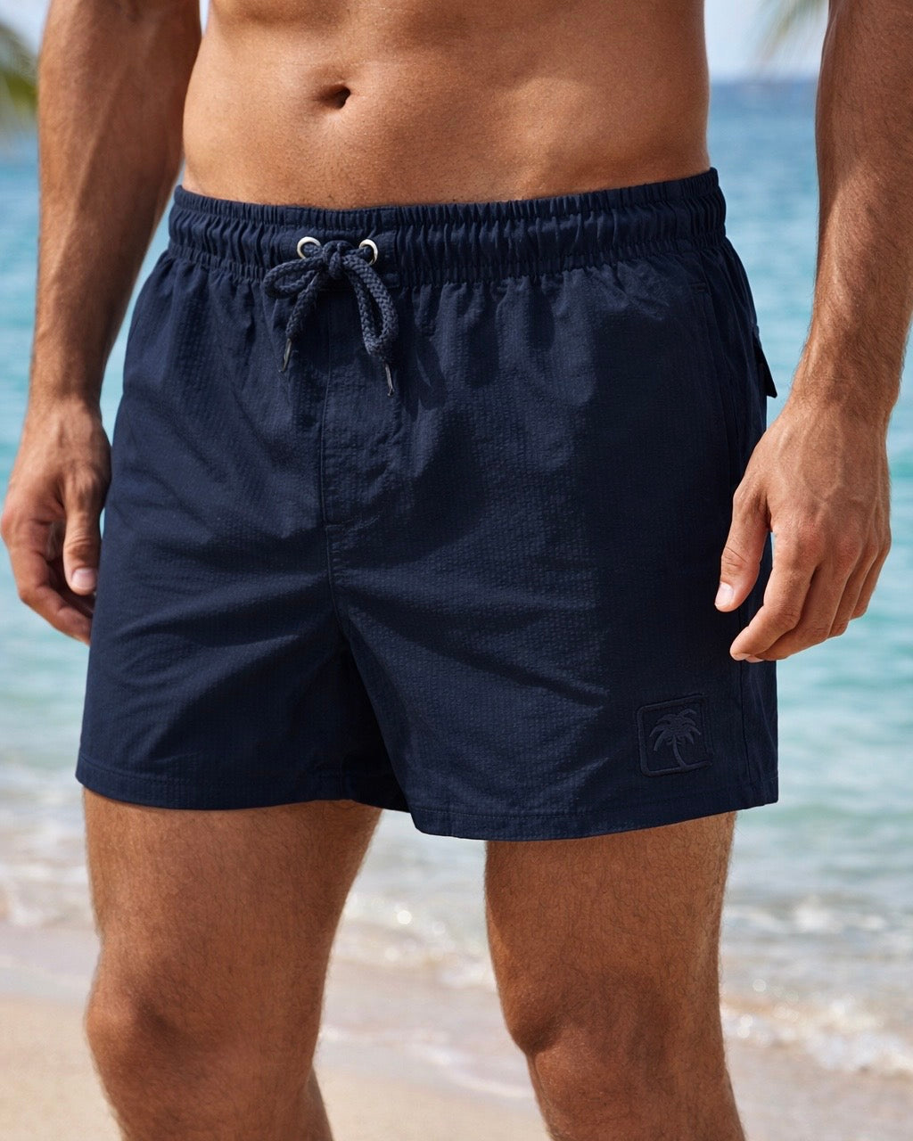 Short de bain SEERSUCKER - SunProject - Marine
