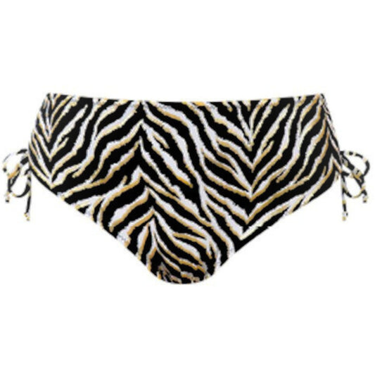 Bas maillot de bain taille haute imprimé ZEBRE