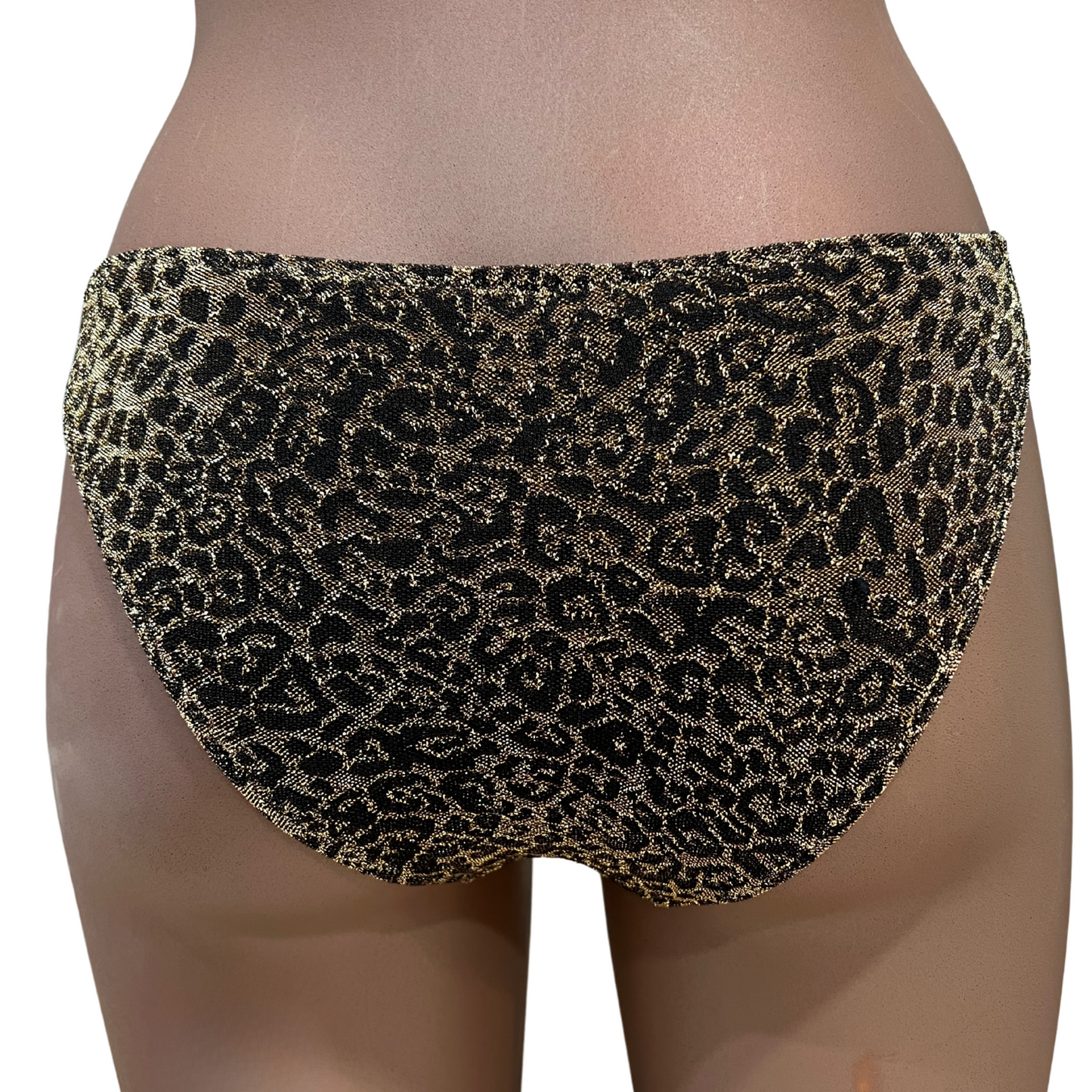Bas maillot de bain classique lurex léopard