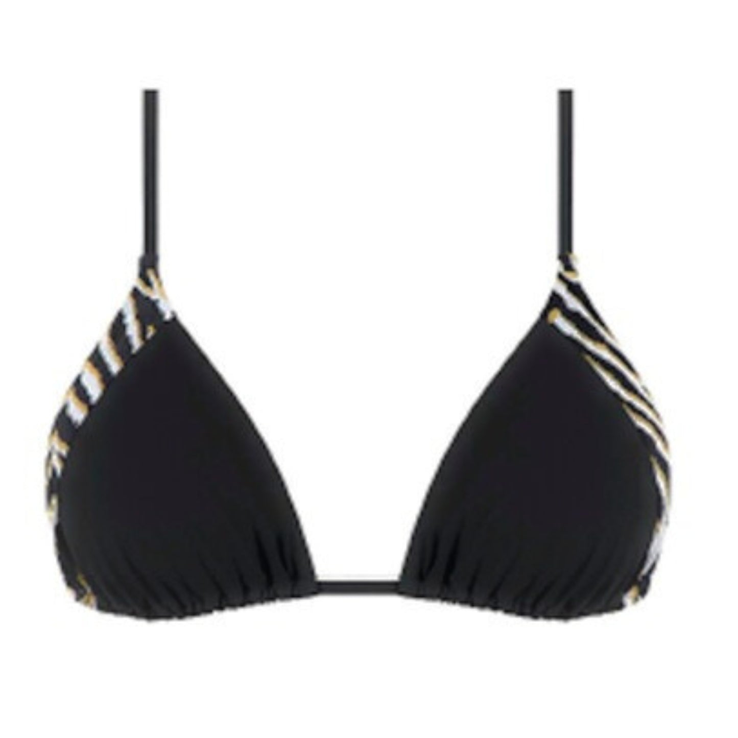 Haut maillot de bain triangle bi-matière ZÈBRE