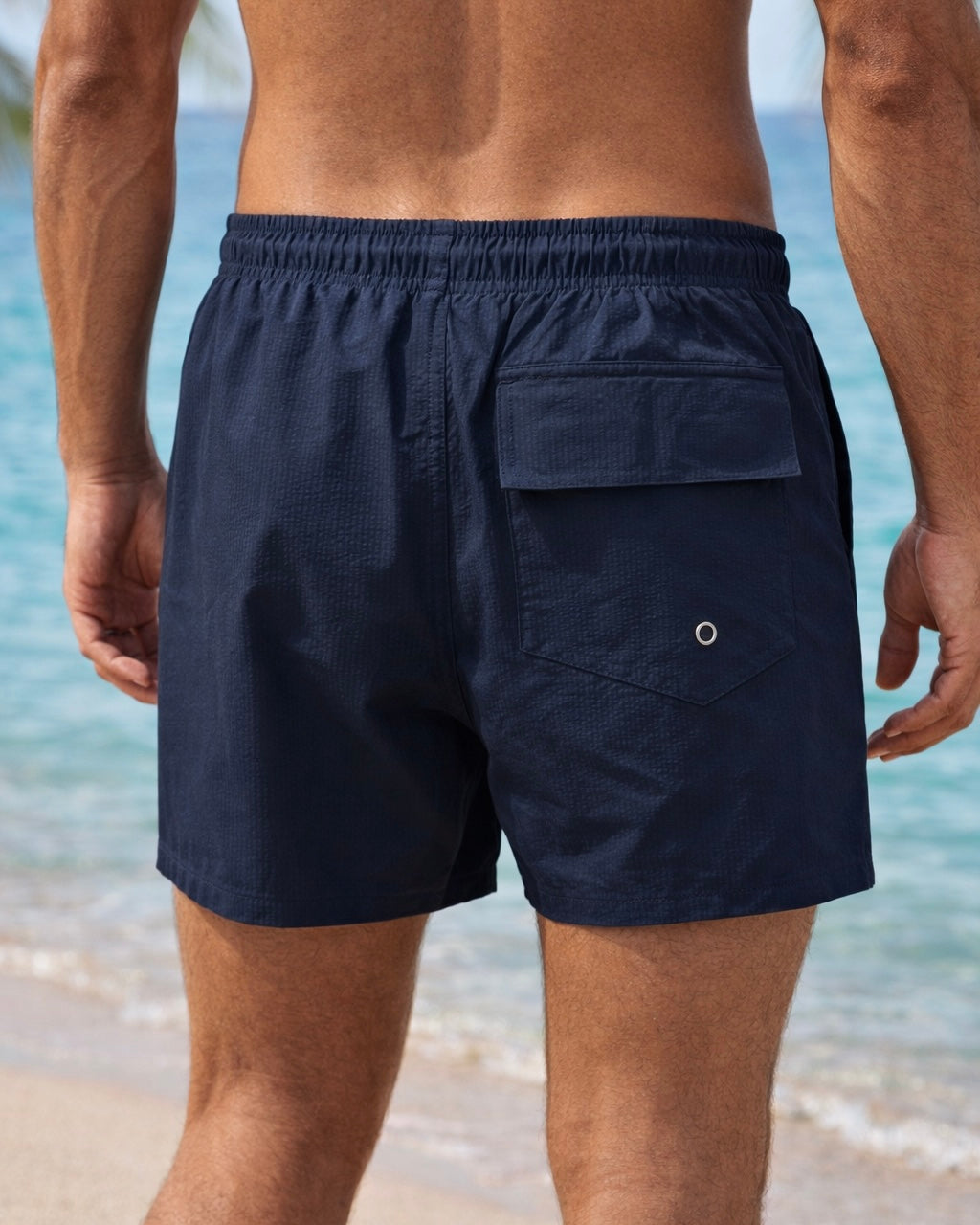Short de bain SEERSUCKER - SunProject - Marine