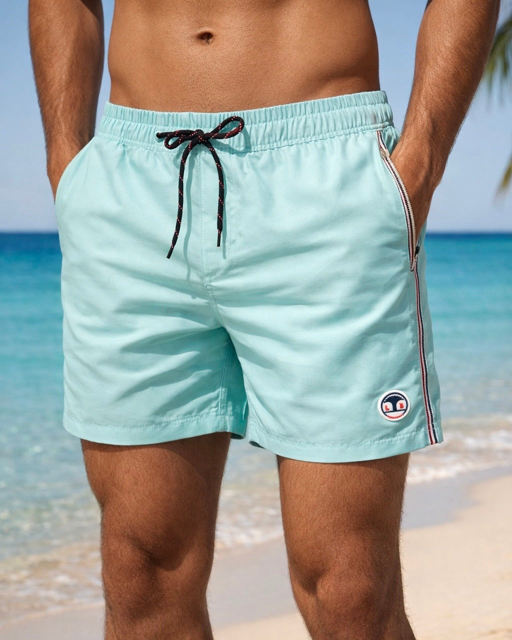 Short de bain SIGNATURE - Lagon Bleu - Unicolore