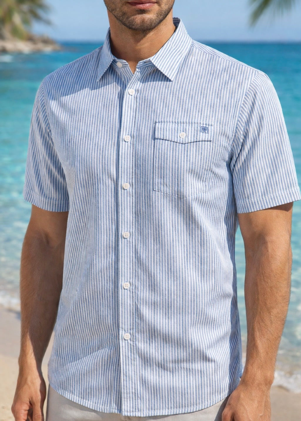 Chemise SEERSUCKER - Sun Project - rayures