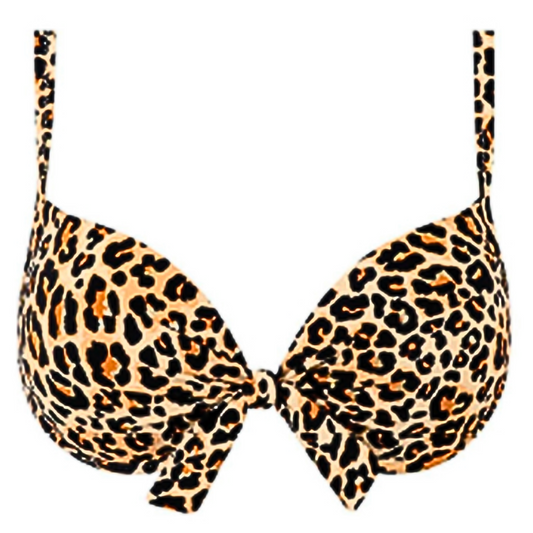 Haut maillot de bain balconnet imprimé LÉOPARD