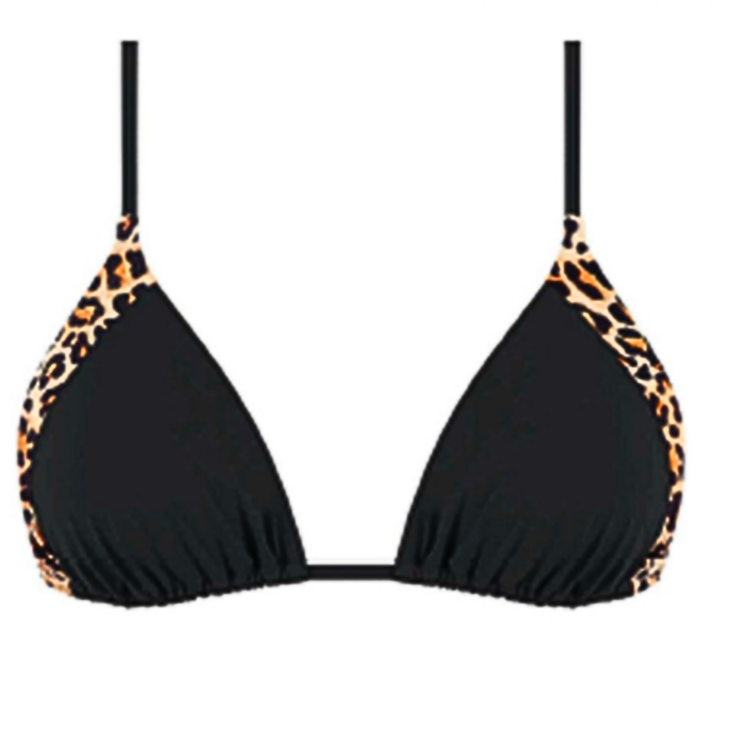 Haut maillot de bain triangle bi-matière LÉOPARD