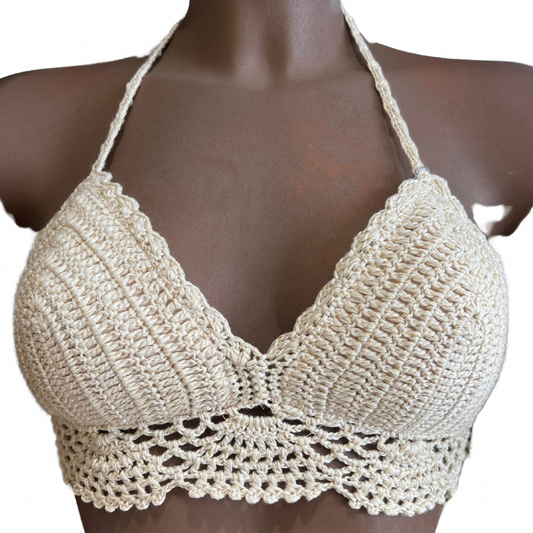 Haut maillot de bain crochet femme