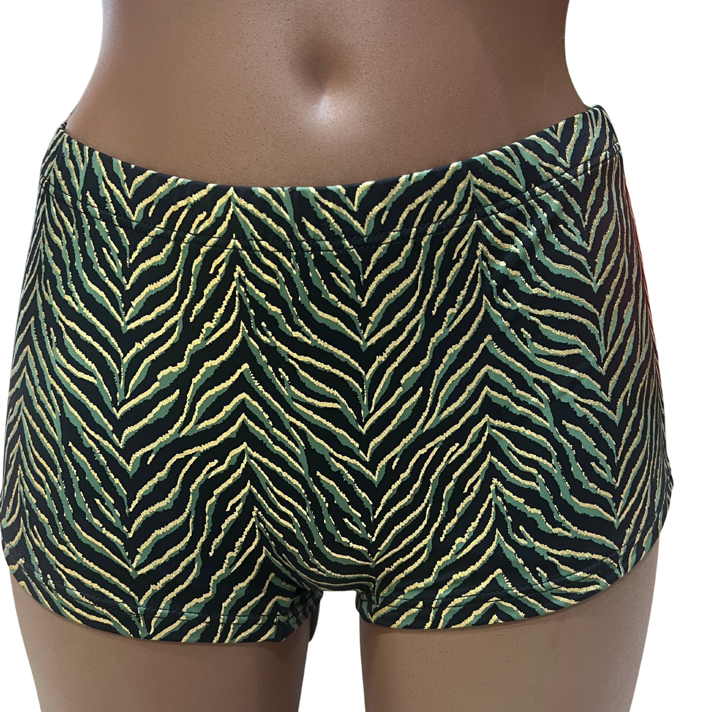 Bas maillot de bain shorty imprimé lurex ZÈBRE